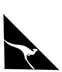 LEAPING KANGAROO,STYL,SILH IN TRIANGLE